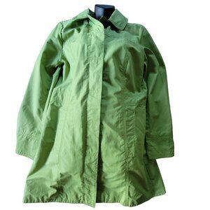 Eddie Bauer Womens Green Water Repellent Cotton Nylon Coat M